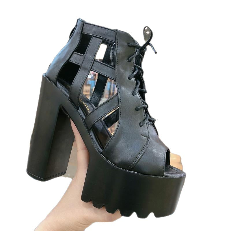 High Heeled Waterproof Platform Sandals | GlamzLife
