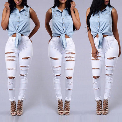 High Quality Casual High Waist Skinny Jeans | | GlamzLife