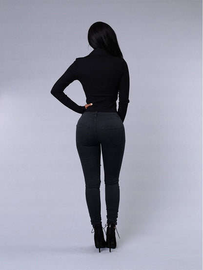 High Quality Casual High Waist Skinny Jeans | | GlamzLife