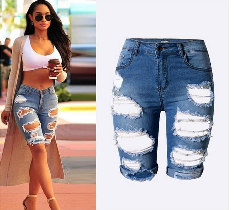 High Waist Slim Fit Denim Shorts | | GlamzLife