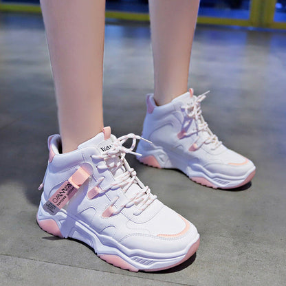 High-top sneakers, white shoes, women | GlamzLife