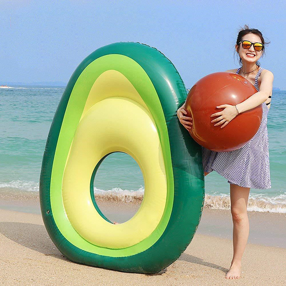 Inflatable Giant Avocado Pool Float Toy GlamzLife
