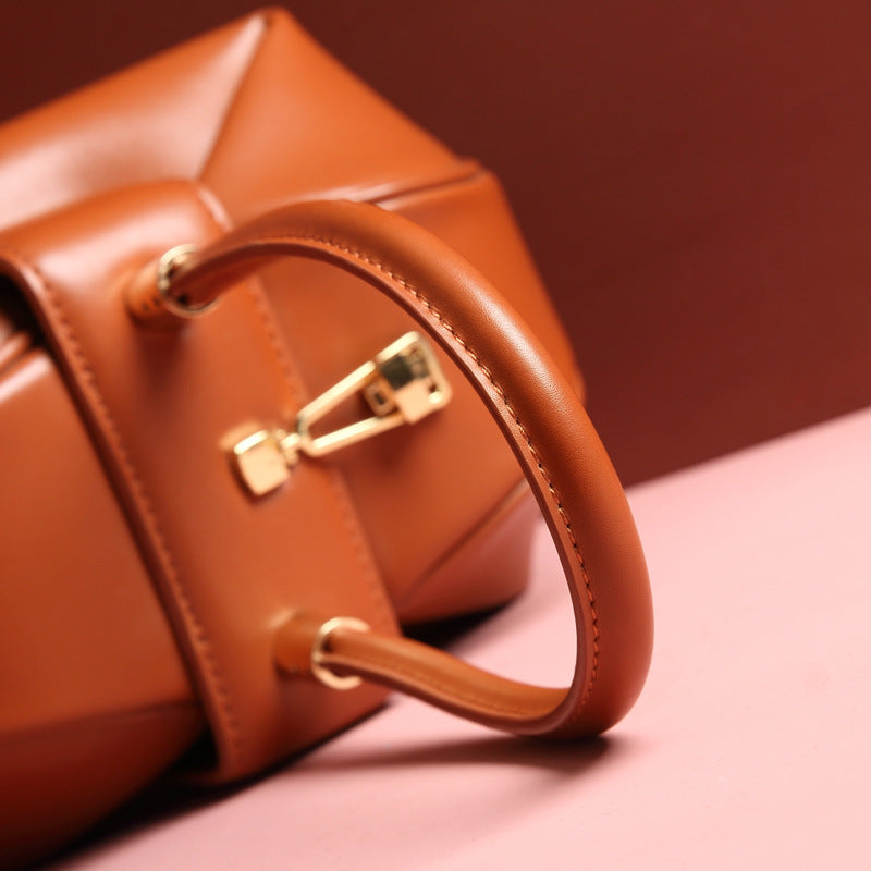 Leather Fashionable Dumpling Handbag GlamzLife