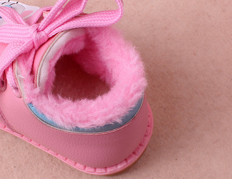 Leather Plush Cotton Baby Girl's Shoes | GlamzLife