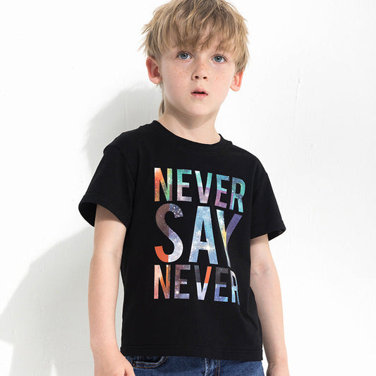 Letter Print T-shirt For Boy's | GlamzLife