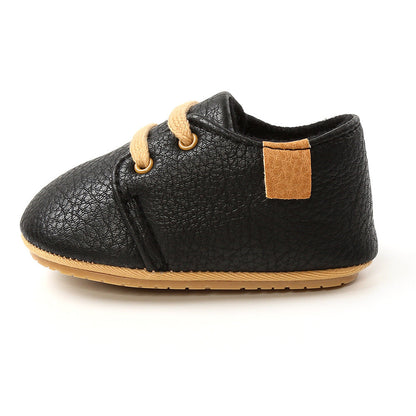 Luxury Soft Leather Rubber Sole Toddler Shoes | GlamzLife