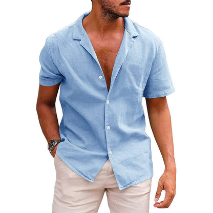 Men's Casual Button Down Short Sleeve Shirt | GlamzLife