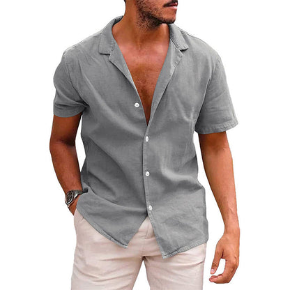 Men's Casual Button Down Short Sleeve Shirt | GlamzLife