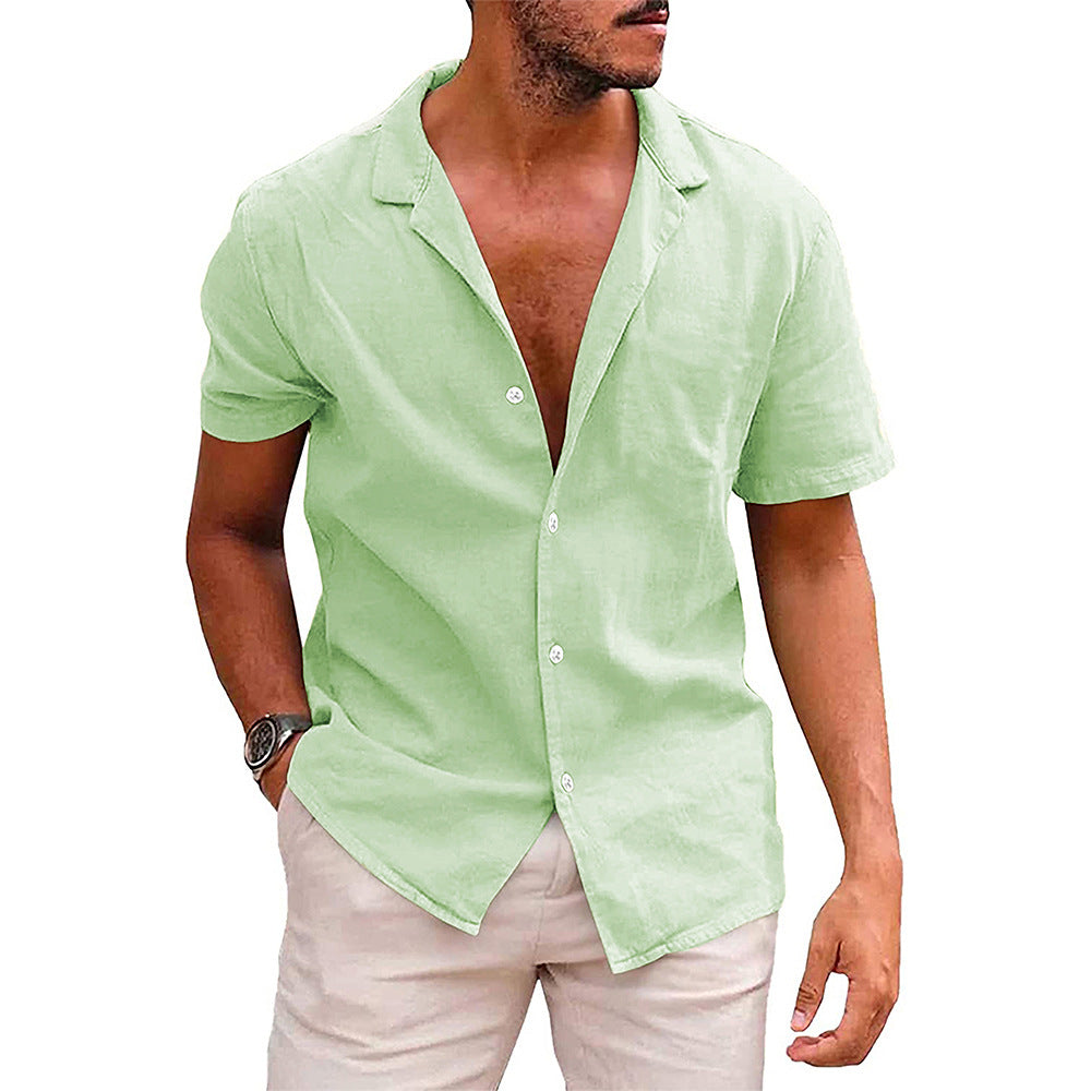 Men's Casual Button Down Short Sleeve Shirt GlamzLife