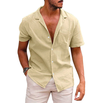 Men's Casual Button Down Short Sleeve Shirt | GlamzLife