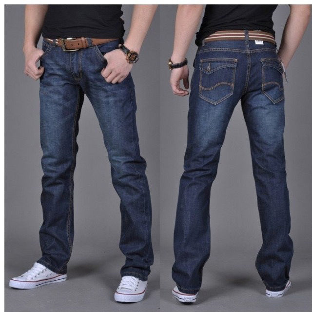 Men's Denim Trendy Straight-Leg Pants | GlamzLife