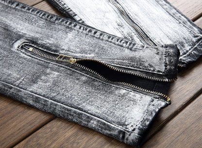 Men's Fashionable Denim Washed Jeans | GlamzLife