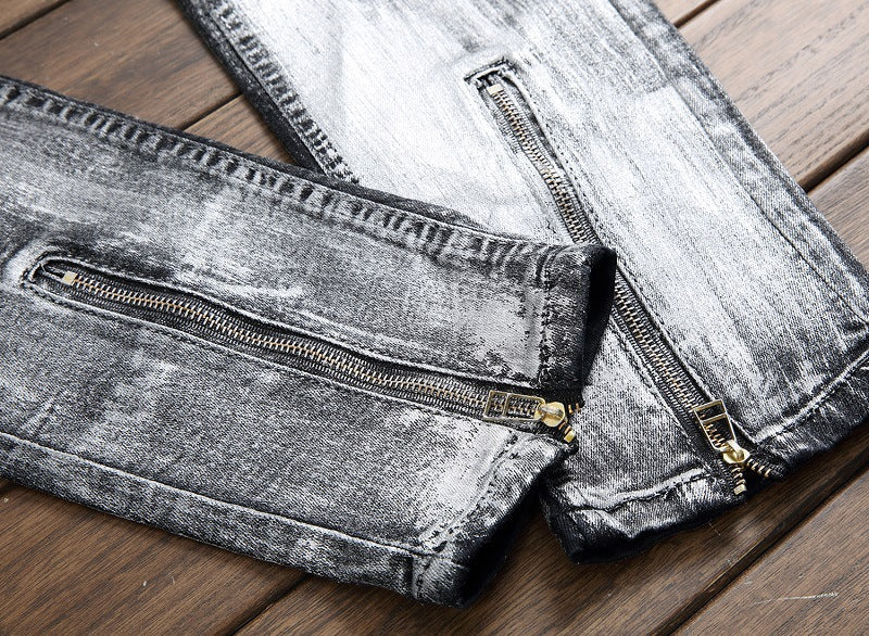Men's Fashionable Denim Washed Jeans GlamzLife