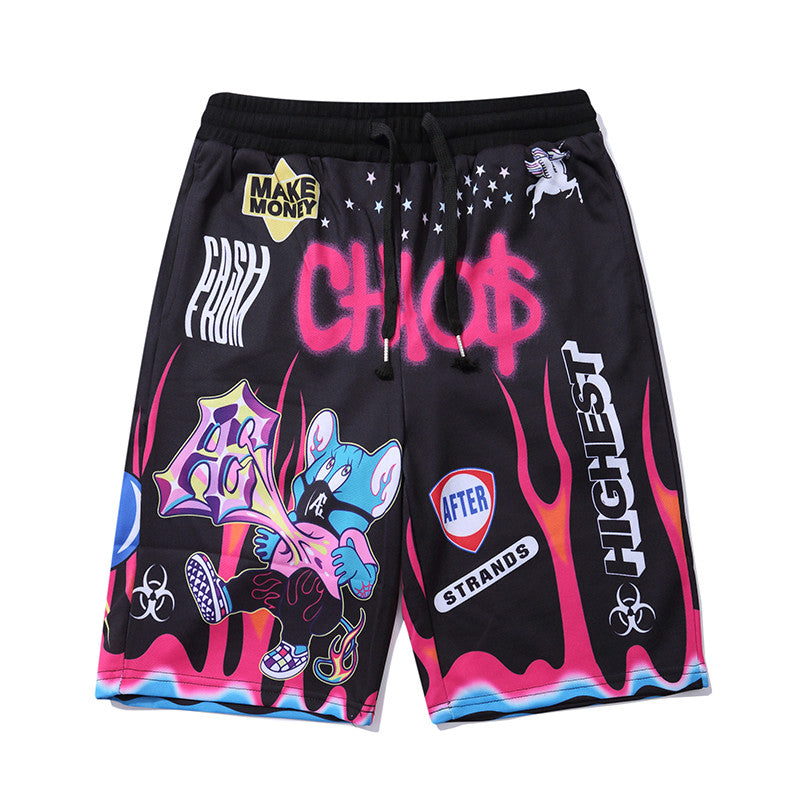 Men's Graffiti Funny Printed Hip Hop Short | GlamzLife