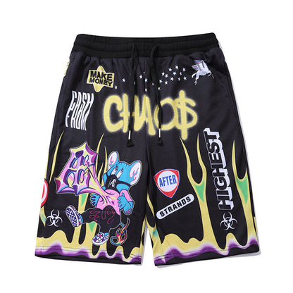 Men's Graffiti Funny Printed Hip Hop Short | GlamzLife