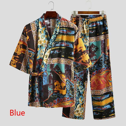 Men's Half Sleeve Printed Shirt With Pajama | GlamzLife