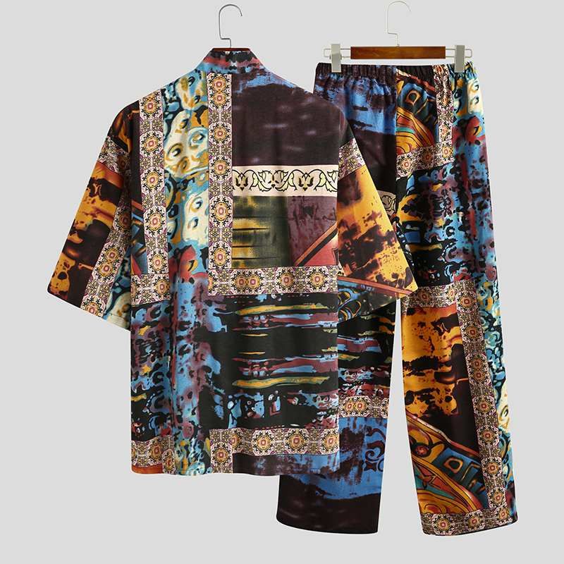 Men's Half Sleeve Printed Shirt With Pajama | GlamzLife