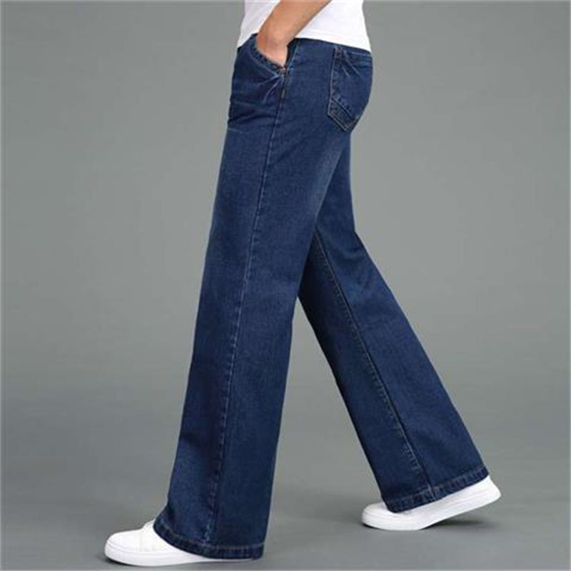 Men's Loose Straight-leg Wide-leg Flared Jeans GlamzLife