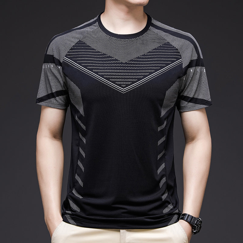 Men's Loose Thin Breathable Solid Color T-shirt GlamzLife