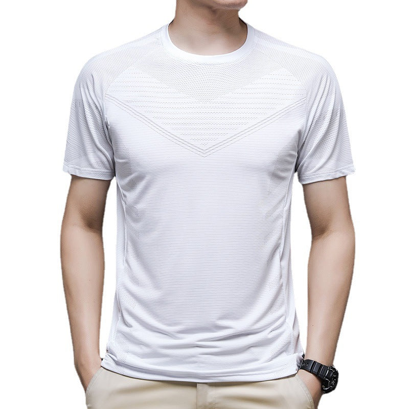 Men's Loose Thin Breathable Solid Color T-shirt GlamzLife