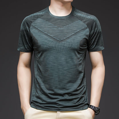 Men's Loose Thin Breathable Solid Color T-shirt GlamzLife