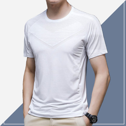 Men's Loose Thin Breathable Solid Color T-shirt GlamzLife