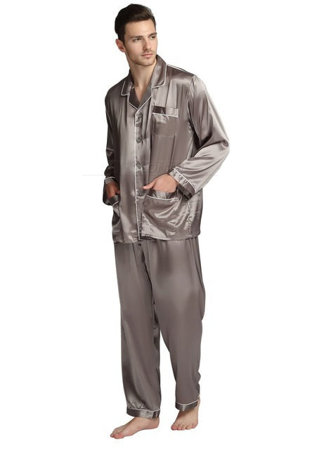 Men's Night Wear Silk Satin Pajamas Suit GlamzLife