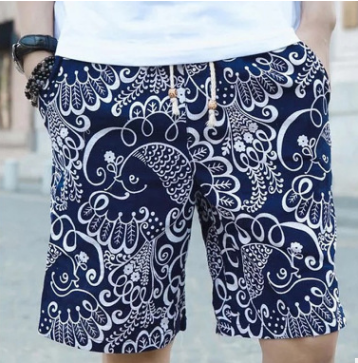 Men's Printed Linen Beach Shorts GlamzLife