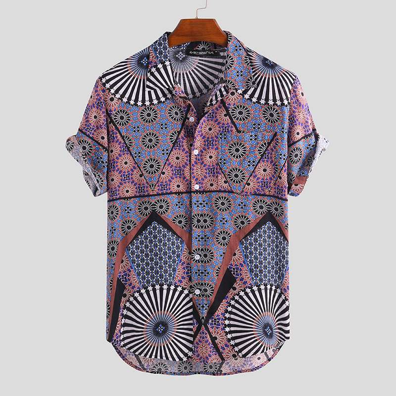 Men's Printed Short Sleeve Beach Wear Shirt | GlamzLife