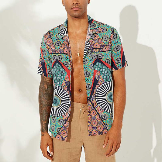 Men's Printed Short Sleeve Beach Wear Shirt | GlamzLife