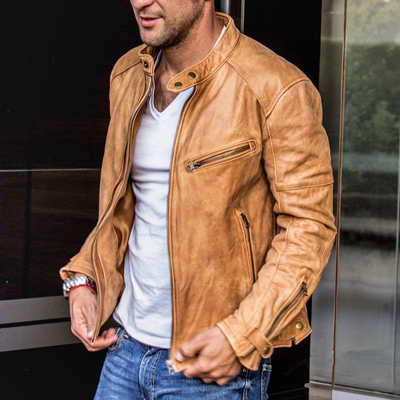 Men's Punk Trendy Leather Jacket | GlamzLife