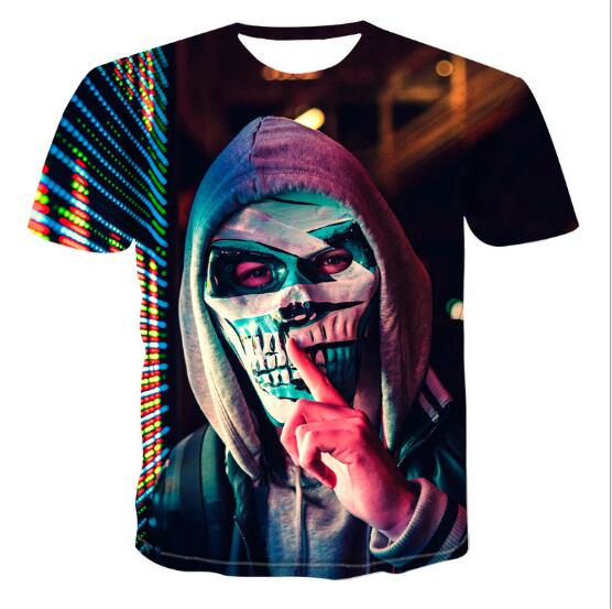 Men's Skull 3D Printed T-shirts | GlamzLife