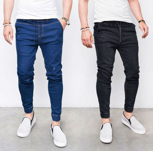 Men's Solid Color Fashionable Strachable Jeans | GlamzLife