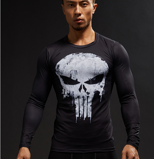 Men's Solid Color Skin Tight Long Sleeves T-shirt | GlamzLife