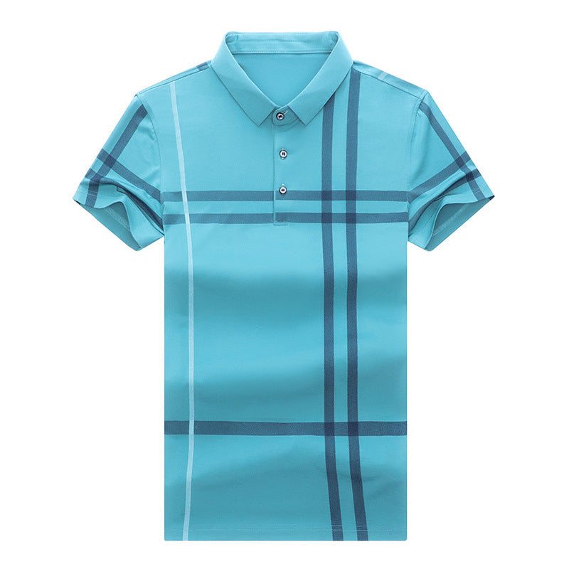 Men's Striped Polo Short Sleeve Slim Fit T-shirt GlamzLife
