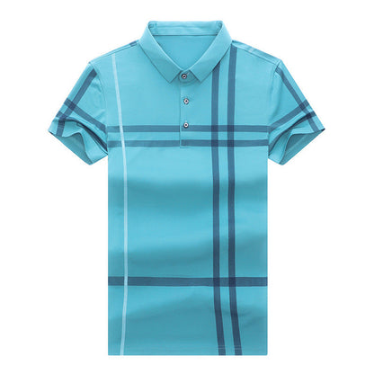 Men's Striped Polo Short Sleeve Slim Fit T-shirt | GlamzLife