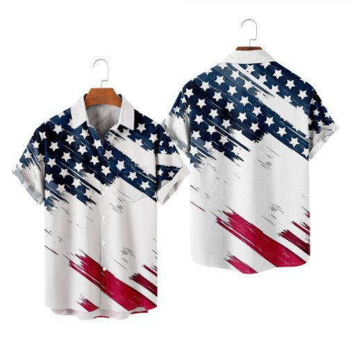 Men's Trendy Lapel Digital Printing Shirt GlamzLife