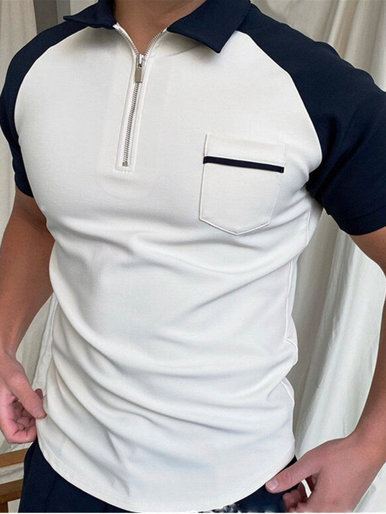 Men's Trendy Solid Polo Short-Sleeved Shirt GlamzLife