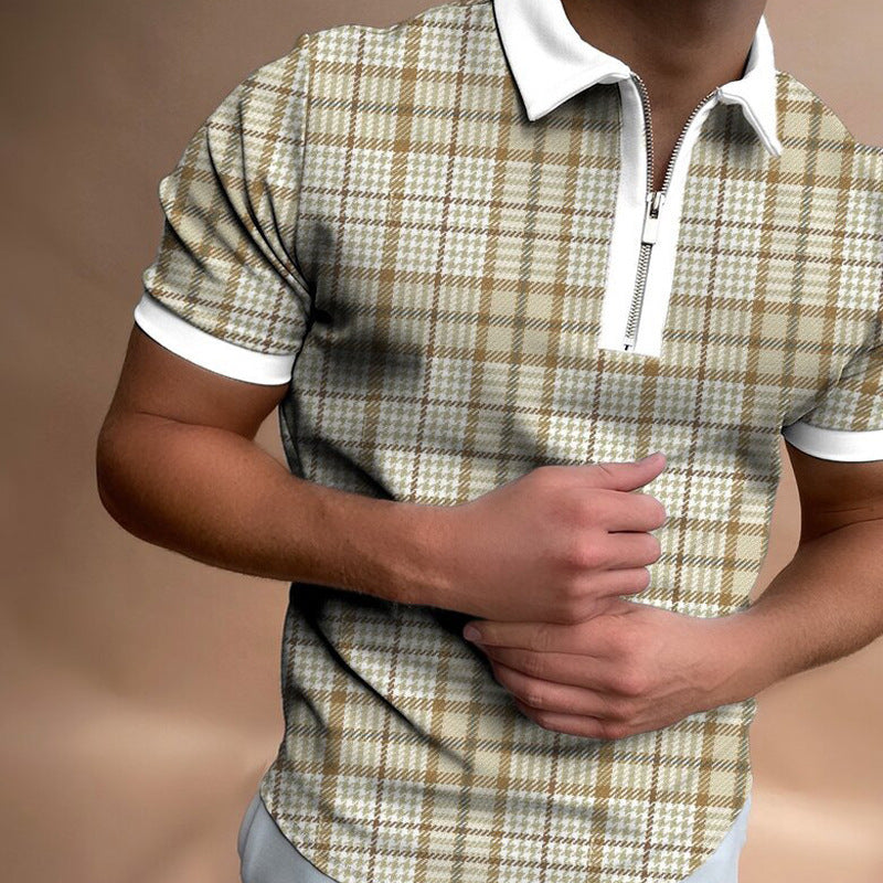 Men's Trendy Solid Polo Short-Sleeved Shirt GlamzLife