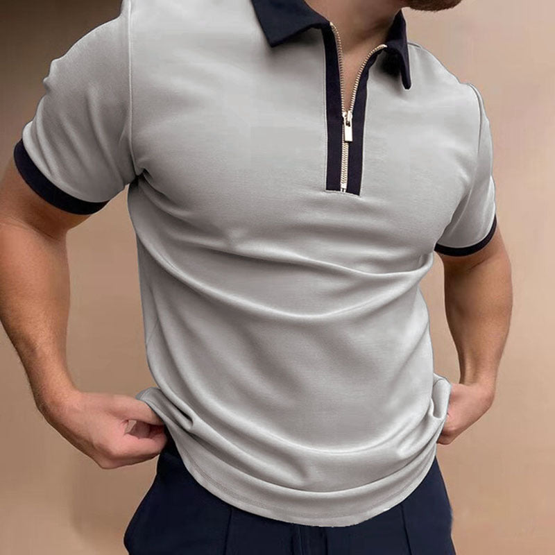 Men's Trendy Solid Polo Short-Sleeved Shirt | GlamzLife