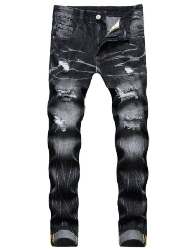 Men's Vintage Distressed Denim Jeans Trousers GlamzLife