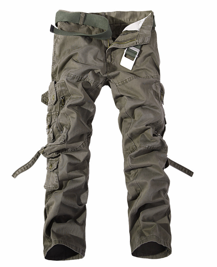 Men's Washed Multi-pocket Cargo Pants GlamzLife