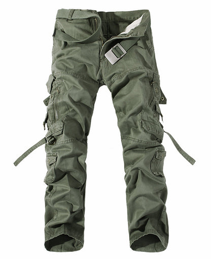 Men's Washed Multi-pocket Cargo Pants | GlamzLife