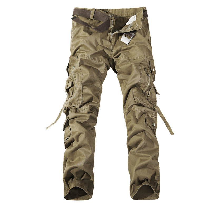 Men's Washed Multi-pocket Cargo Pants | GlamzLife
