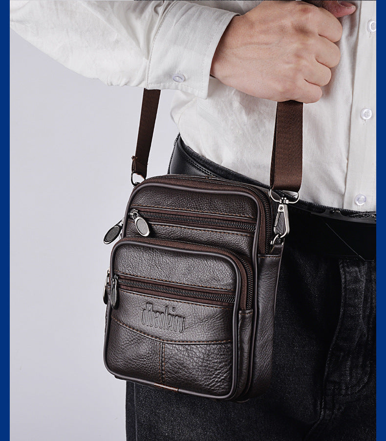 New Men's Waist Bag Multi-functional Shoulder Messenger Bag Can Wear Mobile Phone Belt Pouch GlamzLife
