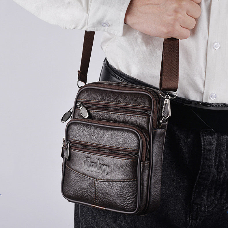 New Men's Waist Bag Multi-functional Shoulder Messenger Bag Can Wear Mobile Phone Belt Pouch GlamzLife