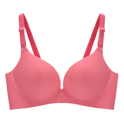 No Steel Ring Without Trace Bra | Deep pink | GlamzLife