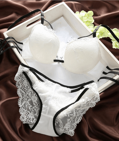Non-Convertible Straps Push Up Bra Set GlamzLife