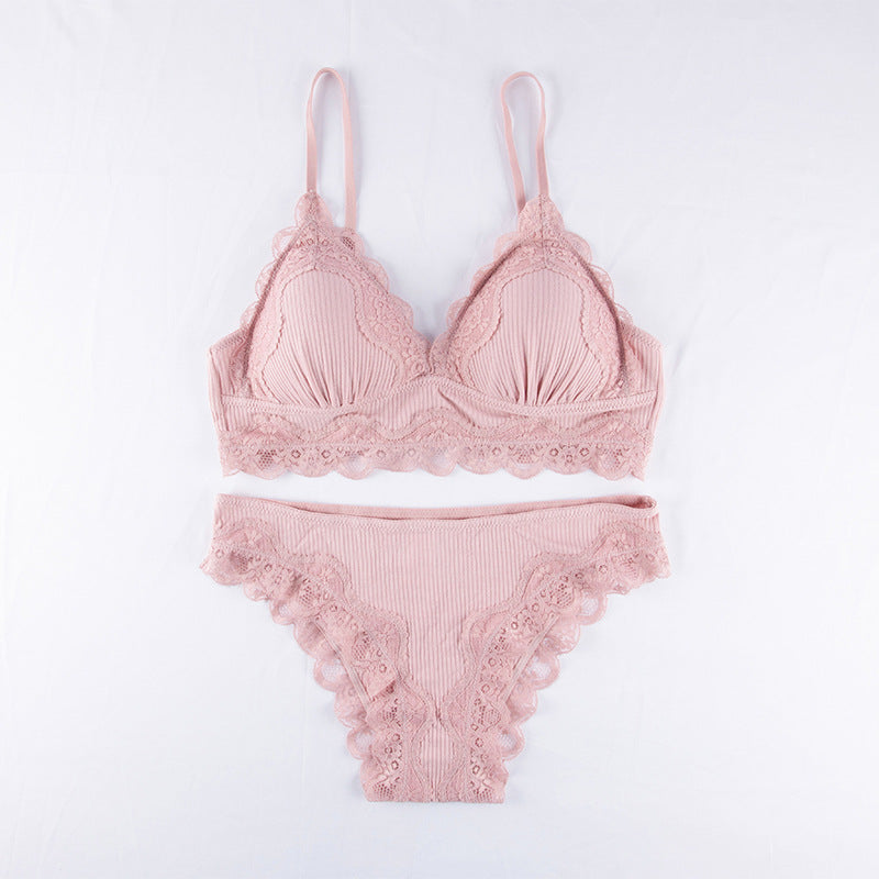 Padded Solid Color Bralette Set GlamzLife