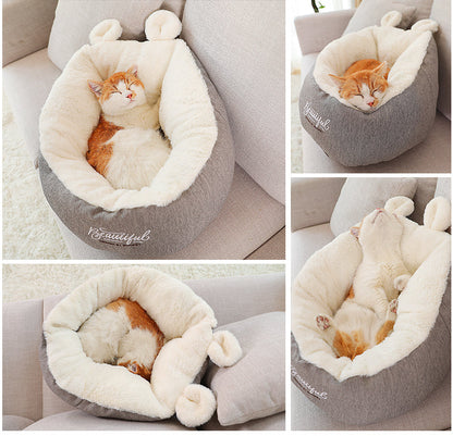 Pet Warming Soft Sleeping Cushion Puppy Kennel GlamzLife